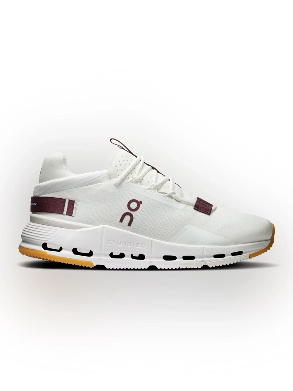 Cloudnova 2 Running Women’s Sneakers in White with Maroon & Gum